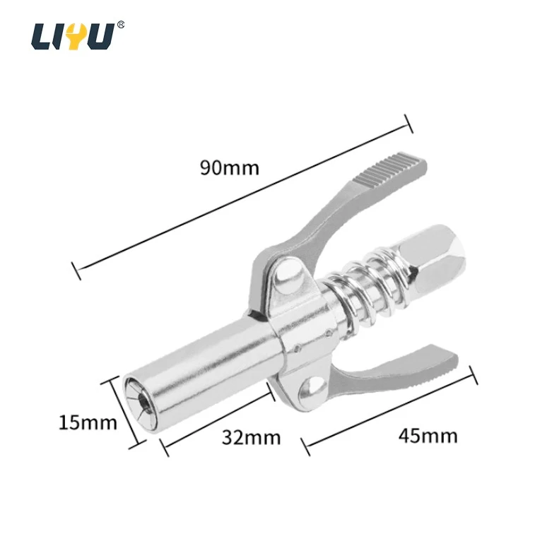 Grease Gun Nozzle Head Self-locking Injection Nozzle Locking Pliers Type Gun Head High-pressure Grease Nozzle Filler Gun Head Accessories high quality