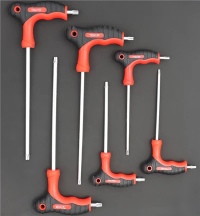 T-손잡이 RESITORX 키 9개 세트(T10–T50) – S2 스틸